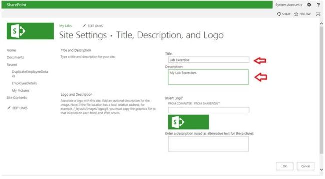 enter title and description